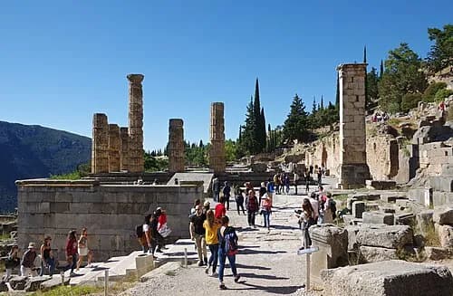 Delphi sanctuary and mountain village