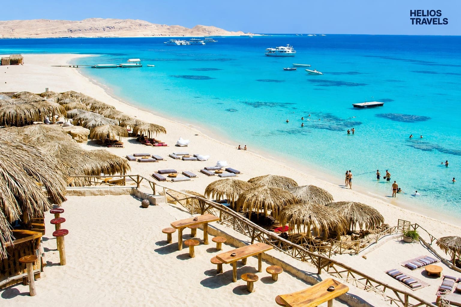 The Giftun island group off Hurghada seen from the water