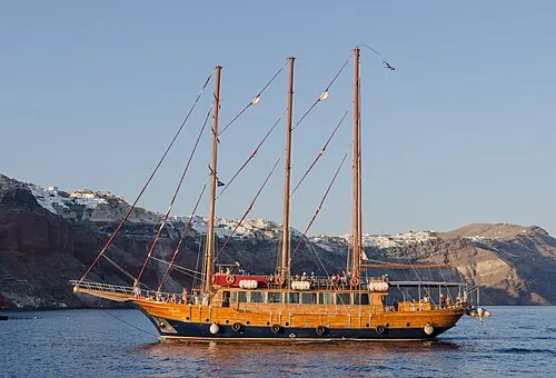 Santorini caldera sailing